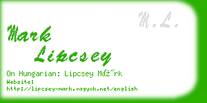 mark lipcsey business card